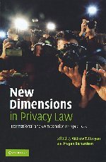 The best books on Privacy - New Dimensions in Privacy Law by Cambridge University Press