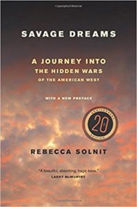 The best books on Radical Environmentalism - Savage Dreams by Rebecca Solnit