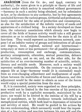 'Anarchism', in the Encyclopaedia Britannica by Peter Kropotkin