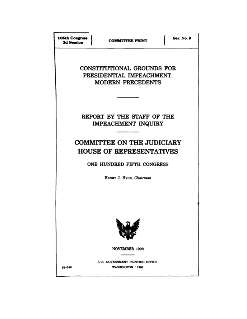 Constitutional Grounds for Presidential Impeachment by United States Congress