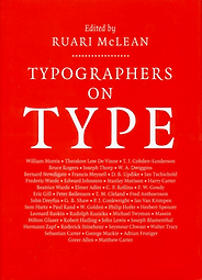 The best books on Typefaces - Typographers on Type by Ruari McLean (editor)