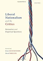 The best books on Nationalism - Liberal Nationalism and Its Critics Gina Gustavsson & David Miller (editors)