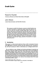 Economic Theory and the Financial Crisis: A Reading List - Credit Cycles (Journal of Political Economy, Vol. 105, No. 2, April 1997) by Nobuhiro Kiyotaki and John Moore Economic Theory and the Financial Crisis: A Reading List - Credit Cycles (Journal of Political Economy, Vol. 105, No. 2, April 1997) by Nobuhiro Kiyotaki and John Moore