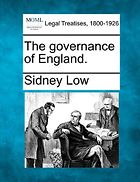 The best books on Electoral Reform - The Governance of England by Sidney Low