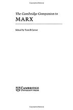 The Cambridge Companion to Marx by Terrell Carver The Cambridge Companion to Marx by Terrell Carver