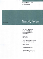 The Great Depression in the United States from a Neoclassical Perspective by Harold Cole and Lee Ohanian The Great Depression in the United States from a Neoclassical Perspective by Harold Cole and Lee Ohanian