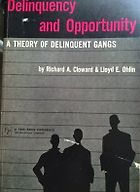 The best books on Crime and Punishment - Delinquency and Opportunity by Lloyd Ohlin & Richard Cloward