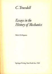 Favourite Maths Books - Essays in the History of Mechanics by Clifford Truesdell
