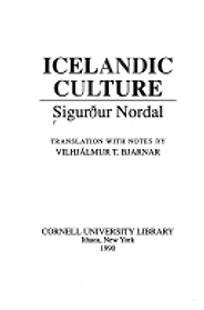 The best books on Old Icelandic Culture - Icelandic Culture by Sigurður Nordal