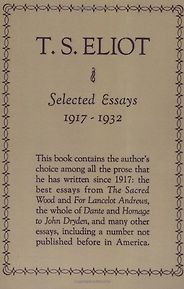 The Best Literary Biographies - Selected Essays by T S Eliot The Best Literary Biographies - Selected Essays by T S Eliot