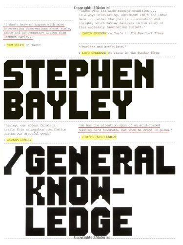General Knowledge by Stephen Bayley