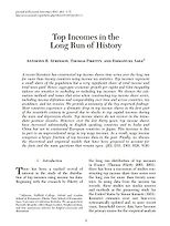 The best books on Historical Change and Economic Ideology - Top Incomes in the Long Run of History by Emmanuel Saez, Thomas Piketty & Tony Atkinson