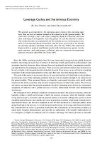 Economic Theory and the Financial Crisis: A Reading List - Leverage Cycles and the Anxious Economy (American Economic Review, Vol. 98, No. 4, September 2008) by Ana Fostel and John Geanakoplos Economic Theory and the Financial Crisis: A Reading List - Leverage Cycles and the Anxious Economy (American Economic Review, Vol. 98, No. 4, September 2008) by Ana Fostel and John Geanakoplos