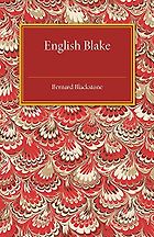 The best books on William Blake - English Blake by Bernard Blackstone
