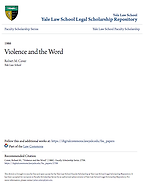 The best books on State - Violence and the Word by Robert Cover